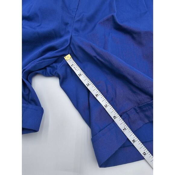 Vtg Girl Scouts Girl's Size 11/12 Blue High Rise Pleated Cuffed Uniform Shorts - Picture 6 of 9